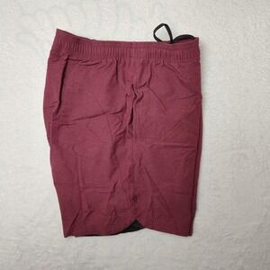Rhone Shorts Mens Medium Burgundy Lined Athletic Training Running Gym Workout